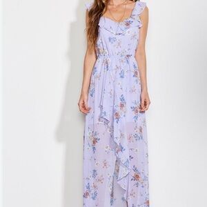 Floral Lavender Maxi Dress